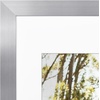 image:imageAmericanflat 8x8 Picture Frame  Matted to 5x5  Engineered Wood  White  Shatterresistant glass wall or tabletop display with included easel sawtooth hangers included secure turntab backingSilver