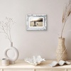 image:imageAmericanflat 8x8 Picture Frame  Matted to 5x5  Engineered Wood  White  Shatterresistant glass wall or tabletop display with included easel sawtooth hangers included secure turntab backingDistressed White