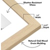 image:imageAmericanflat 8x8 Picture Frame  Matted to 5x5  Engineered Wood  White  Shatterresistant glass wall or tabletop display with included easel sawtooth hangers included secure turntab backingNatural Oak