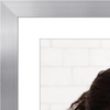 image:imageAmericanflat 8x8 Picture Frame  Matted to 5x5  Engineered Wood  White  Shatterresistant glass wall or tabletop display with included easel sawtooth hangers included secure turntab backingSilver