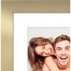 image:imageAmericanflat 8x8 Picture Frame  Matted to 5x5  Engineered Wood  White  Shatterresistant glass wall or tabletop display with included easel sawtooth hangers included secure turntab backingGold