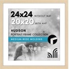 image:imageAmericanflat 8x8 Picture Frame  Matted to 5x5  Engineered Wood  White  Shatterresistant glass wall or tabletop display with included easel sawtooth hangers included secure turntab backingNatural Oak