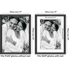 image:imageAmericanflat 8x8 Picture Frame  Matted to 5x5  Engineered Wood  White  Shatterresistant glass wall or tabletop display with included easel sawtooth hangers included secure turntab backingBlack