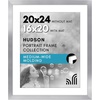 image:imageAmericanflat 8x8 Picture Frame  Matted to 5x5  Engineered Wood  White  Shatterresistant glass wall or tabletop display with included easel sawtooth hangers included secure turntab backingSilver