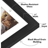 image:imageAmericanflat 8x8 Picture Frame  Matted to 5x5  Engineered Wood  White  Shatterresistant glass wall or tabletop display with included easel sawtooth hangers included secure turntab backingBlack