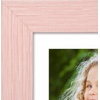 image:imageAmericanflat 8x8 Picture Frame  Matted to 5x5  Engineered Wood  White  Shatterresistant glass wall or tabletop display with included easel sawtooth hangers included secure turntab backingPink