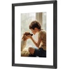 image:imageAmericanflat 8x8 Picture Frame  Matted to 5x5  Engineered Wood  White  Shatterresistant glass wall or tabletop display with included easel sawtooth hangers included secure turntab backingBlack