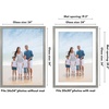 image:imageAmericanflat 8x8 Picture Frame  Matted to 5x5  Engineered Wood  White  Shatterresistant glass wall or tabletop display with included easel sawtooth hangers included secure turntab backingGrey Wood