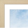 image:imageAmericanflat 8x8 Picture Frame  Matted to 5x5  Engineered Wood  White  Shatterresistant glass wall or tabletop display with included easel sawtooth hangers included secure turntab backingNatural Oak