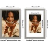image:imageAmericanflat 8x8 Picture Frame  Matted to 5x5  Engineered Wood  White  Shatterresistant glass wall or tabletop display with included easel sawtooth hangers included secure turntab backingGrey Wood