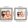 image:imageAmericanflat 8x8 Picture Frame  Matted to 5x5  Engineered Wood  White  Shatterresistant glass wall or tabletop display with included easel sawtooth hangers included secure turntab backingGrey Wood