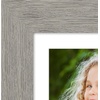 image:imageAmericanflat 8x8 Picture Frame  Matted to 5x5  Engineered Wood  White  Shatterresistant glass wall or tabletop display with included easel sawtooth hangers included secure turntab backingGrey Wood