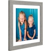 image:imageAmericanflat 8x8 Picture Frame  Matted to 5x5  Engineered Wood  White  Shatterresistant glass wall or tabletop display with included easel sawtooth hangers included secure turntab backingGrey Wood