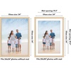 image:imageAmericanflat 8x8 Picture Frame  Matted to 5x5  Engineered Wood  White  Shatterresistant glass wall or tabletop display with included easel sawtooth hangers included secure turntab backingNatural Oak