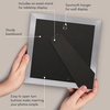 image:imageAmericanflat 8x8 Picture Frame  Matted to 5x5  Engineered Wood  White  Shatterresistant glass wall or tabletop display with included easel sawtooth hangers included secure turntab backingSilver