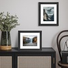 image:imageAmericanflat 8x8 Picture Frame  Matted to 5x5  Engineered Wood  White  Shatterresistant glass wall or tabletop display with included easel sawtooth hangers included secure turntab backingBlack