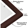 image:imageAmericanflat 8x8 Picture Frame  Matted to 5x5  Engineered Wood  White  Shatterresistant glass wall or tabletop display with included easel sawtooth hangers included secure turntab backingMahogany
