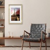 image:imageAmericanflat 8x8 Picture Frame  Matted to 5x5  Engineered Wood  White  Shatterresistant glass wall or tabletop display with included easel sawtooth hangers included secure turntab backingGold