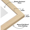 image:imageAmericanflat 8x8 Picture Frame  Matted to 5x5  Engineered Wood  White  Shatterresistant glass wall or tabletop display with included easel sawtooth hangers included secure turntab backingNatural Oak