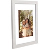 image:imageAmericanflat 8x8 Picture Frame  Matted to 5x5  Engineered Wood  White  Shatterresistant glass wall or tabletop display with included easel sawtooth hangers included secure turntab backingWhite