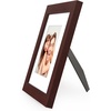 image:imageAmericanflat 8x8 Picture Frame  Matted to 5x5  Engineered Wood  White  Shatterresistant glass wall or tabletop display with included easel sawtooth hangers included secure turntab backingMahogany