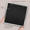 image:imageAmericanflat 8x8 Picture Frame  Matted to 5x5  Engineered Wood  White  Shatterresistant glass wall or tabletop display with included easel sawtooth hangers included secure turntab backingSilver