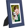 image:imageAmericanflat 8x8 Picture Frame  Matted to 5x5  Engineered Wood  White  Shatterresistant glass wall or tabletop display with included easel sawtooth hangers included secure turntab backingBlue