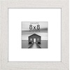 image:imageAmericanflat 8x8 Picture Frame  Matted to 5x5  Engineered Wood  White  Shatterresistant glass wall or tabletop display with included easel sawtooth hangers included secure turntab backingWhite