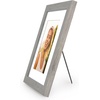 image:imageAmericanflat 8x8 Picture Frame  Matted to 5x5  Engineered Wood  White  Shatterresistant glass wall or tabletop display with included easel sawtooth hangers included secure turntab backingGrey Wood