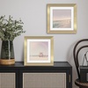 image:imageAmericanflat 8x8 Picture Frame  Matted to 5x5  Engineered Wood  White  Shatterresistant glass wall or tabletop display with included easel sawtooth hangers included secure turntab backingGold