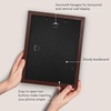 image:imageAmericanflat 8x8 Picture Frame  Matted to 5x5  Engineered Wood  White  Shatterresistant glass wall or tabletop display with included easel sawtooth hangers included secure turntab backingMahogany