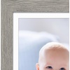 image:imageAmericanflat 8x8 Picture Frame  Matted to 5x5  Engineered Wood  White  Shatterresistant glass wall or tabletop display with included easel sawtooth hangers included secure turntab backingGrey Wood