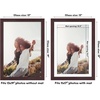 image:imageAmericanflat 8x8 Picture Frame  Matted to 5x5  Engineered Wood  White  Shatterresistant glass wall or tabletop display with included easel sawtooth hangers included secure turntab backingMahogany
