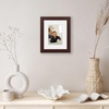 image:imageAmericanflat 8x8 Picture Frame  Matted to 5x5  Engineered Wood  White  Shatterresistant glass wall or tabletop display with included easel sawtooth hangers included secure turntab backingMahogany