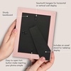 image:imageAmericanflat 8x8 Picture Frame  Matted to 5x5  Engineered Wood  White  Shatterresistant glass wall or tabletop display with included easel sawtooth hangers included secure turntab backingPink
