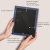 image:imageAmericanflat 8x8 Picture Frame  Matted to 5x5  Engineered Wood  White  Shatterresistant glass wall or tabletop display with included easel sawtooth hangers included secure turntab backingBlue