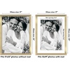 image:imageAmericanflat 8x8 Picture Frame  Matted to 5x5  Engineered Wood  White  Shatterresistant glass wall or tabletop display with included easel sawtooth hangers included secure turntab backingGold