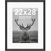 image:imageAmericanflat 8x8 Picture Frame  Matted to 5x5  Engineered Wood  White  Shatterresistant glass wall or tabletop display with included easel sawtooth hangers included secure turntab backingBlack