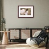 image:imageAmericanflat 8x8 Picture Frame  Matted to 5x5  Engineered Wood  White  Shatterresistant glass wall or tabletop display with included easel sawtooth hangers included secure turntab backingMahogany