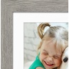 image:imageAmericanflat 8x8 Picture Frame  Matted to 5x5  Engineered Wood  White  Shatterresistant glass wall or tabletop display with included easel sawtooth hangers included secure turntab backingGrey Wood
