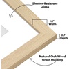 image:imageAmericanflat 8x8 Picture Frame  Matted to 5x5  Engineered Wood  White  Shatterresistant glass wall or tabletop display with included easel sawtooth hangers included secure turntab backingNatural Oak
