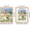 image:imageAmericanflat 8x8 Picture Frame  Matted to 5x5  Engineered Wood  White  Shatterresistant glass wall or tabletop display with included easel sawtooth hangers included secure turntab backingNatural Oak