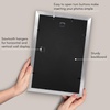 image:imageAmericanflat 8x8 Picture Frame  Matted to 5x5  Engineered Wood  White  Shatterresistant glass wall or tabletop display with included easel sawtooth hangers included secure turntab backingSilver