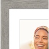 image:imageAmericanflat 8x8 Picture Frame  Matted to 5x5  Engineered Wood  White  Shatterresistant glass wall or tabletop display with included easel sawtooth hangers included secure turntab backingGrey Wood