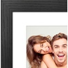 image:imageAmericanflat 8x8 Picture Frame  Matted to 5x5  Engineered Wood  White  Shatterresistant glass wall or tabletop display with included easel sawtooth hangers included secure turntab backingBlack