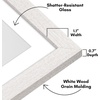 image:imageAmericanflat 8x8 Picture Frame  Matted to 5x5  Engineered Wood  White  Shatterresistant glass wall or tabletop display with included easel sawtooth hangers included secure turntab backingWhite