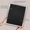 image:imageAmericanflat 8x8 Picture Frame  Matted to 5x5  Engineered Wood  White  Shatterresistant glass wall or tabletop display with included easel sawtooth hangers included secure turntab backingSilver