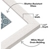 image:imageAmericanflat 8x8 Picture Frame  Matted to 5x5  Engineered Wood  White  Shatterresistant glass wall or tabletop display with included easel sawtooth hangers included secure turntab backingWhite
