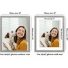 image:imageAmericanflat 8x8 Picture Frame  Matted to 5x5  Engineered Wood  White  Shatterresistant glass wall or tabletop display with included easel sawtooth hangers included secure turntab backingGrey Wood