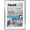 image:imageAmericanflat 8x8 Picture Frame  Matted to 5x5  Engineered Wood  White  Shatterresistant glass wall or tabletop display with included easel sawtooth hangers included secure turntab backingSilver